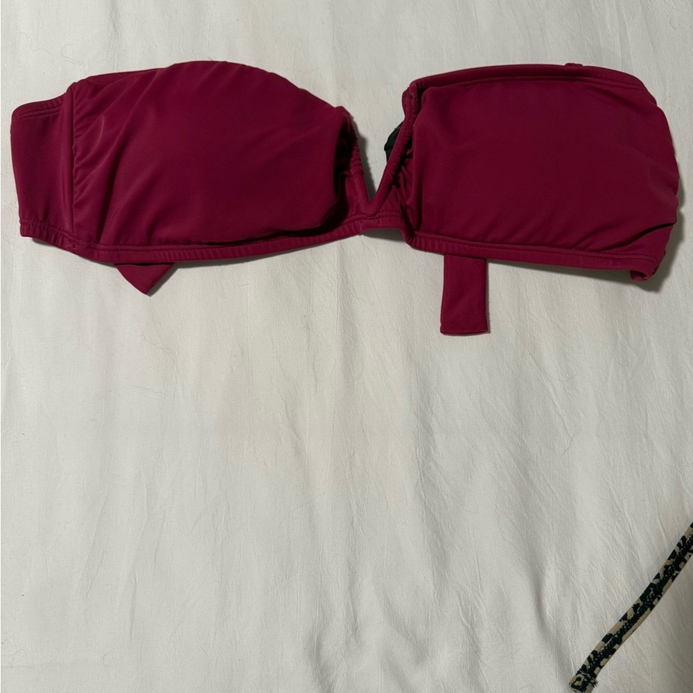 Burgundy Bikini Top